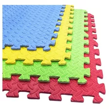 Piso Goma Eva Alfombra Bebe Antigolpe C/borde 60x60 Pack X4u