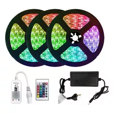 Kit Tira Led Rgb 5050 Wifi 15 Mts Control Fuente 12v Gamer 