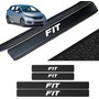 4 Stickers Proteccin Para Estribos Honda Fit Fibra Carbono