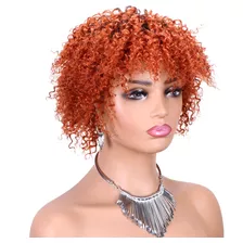 Peluca Afro Natural, Pelo Humano Rizado, Pelucas De Duendeci