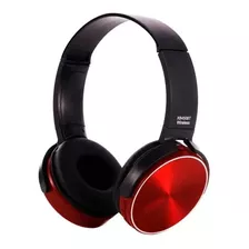 Fone Wireless 450bt Azul Headset Bluetooth Recarregável Cor Vermelho