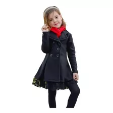 Casaco Trench Coat Infantil Em Plush Gola Em Pelinho