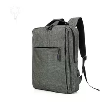 Mochila Bolsa P/ Notebook Com Adaptador Acoplado Usb Top Cor Cinza Desenho Do Tecido Liso