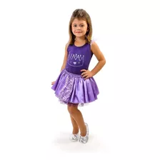 Vestido Fantasia Tutu Princesa Sofia Luxo Menina Infantil