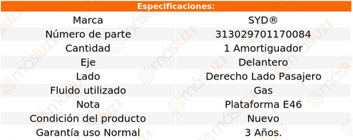 1- Amortiguador Gas Delantero Derecho Bmw 318is 1999 Syd Foto 2