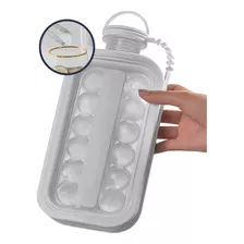 Garrafa Forma De Gelo 2 Em 1 Esfera Silicone Drinks Bebidas Cor Branco