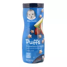 Snack Puffs Gerber 4pzs De 42g 2 Mora Azul Y 2 Manzana Fresa