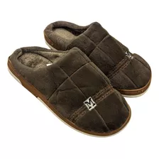 Pantufa Chinelo Pelúcia Adulto Masculina Solado Borracha Tpr