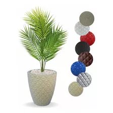 Planta Artificial Palmeira Areca Com Vaso Marrom Decoração
