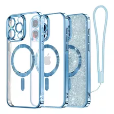 Funda De Celular Meifigno, Para iPhone 15 Pro, Azul Cielo