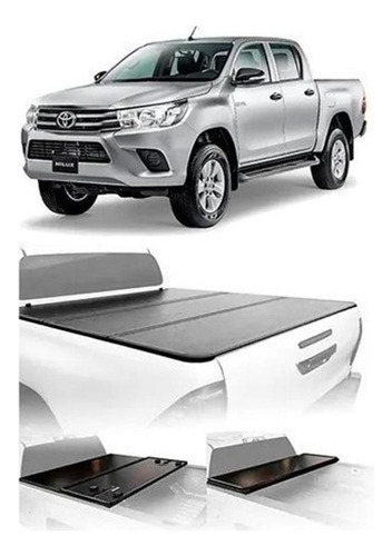 Tapa Batea Hard Trifold Toyota Hilux 2016-2022 Doble Cabina Foto 2