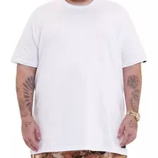 Camiseta Branca Plus Size 100% Algodão Masculina G1 Ao G5