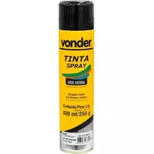 Tinta Spray Uso Geral 400 Ml Preto Brilhante 6250400071 Vond