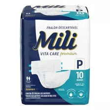 Fralda Adulto Mili Vita Care Premium P 10 Unidades - Mili