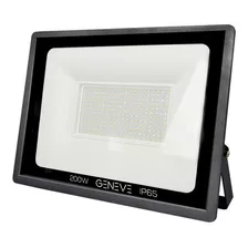 Reflector Led 200w Exterior Alta Potencia Ip65 Luz Fría Color De La Carcasa Negro Color De La Luz Blanco Frío