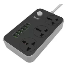 Zapatilla 220v Universal + 6 Puertos Usb Ldnio Sc3604