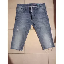 Bermuda De Jeans Capri Elástizada Mistral Talle 38