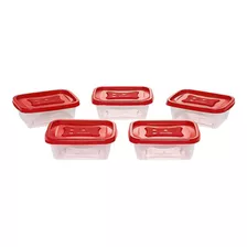 15 Potes Plásticos Tampa 220ml Papinha Bpa Free Bebe Potinho Cor Vermelho