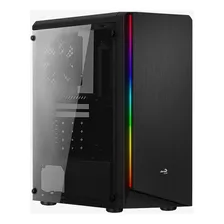 Gabinete Gamer Aerocool Rift Rgb Case Vidrio Ventilador Color Negro