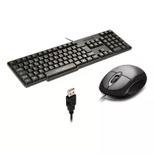 Kit Teclado E Mouse Basico Com Fio Usb Qualidade Promoção