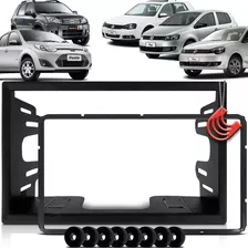 Moldura Painel 2 Din Multimidia Dvd Golf Polo Bora Ecosport Fiesta Fox Para Aparelhos Padrão Japonês 