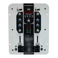 Mezcladora Gbr Mixer Bat 2020 Mp3 Display Lector De Usb Sd 3 Canales 4 Lineas 2 Phono 1 Mic Crossfader Talkover Eq Gtia