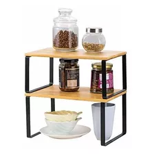 Organizador De Bambú Para Gabinetes De Cocina Y Estant...