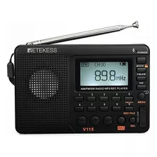 Radio Retekess V115 Digital Portable Am/fm/sw Mp3 Recargable