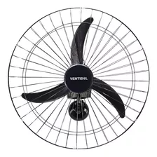 Ventilador Ventisol De Parede 3 Pas Premium Preto 60cm 220v