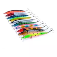  Joyfox 3d Minnow 10 Colorido 2 Ganchos 10 Cm 7.5 G 10 Unidades 1.5 M