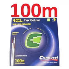 Cabo Coaxial Bipolar Dupla Blindagem 4mm 100m 80% Condutti