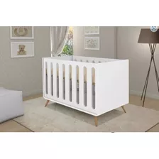 Berço Old Retro Mini Cama 3 Em 1 Mdf - Menta E Rosé