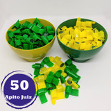 Kit 50 Apito Verde E Amarelo ManifestaÃ§Ã£o Jogo SeleÃ§Ã£o