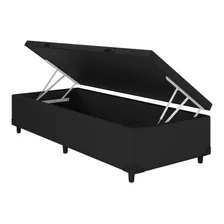 Base Box Baú Solteiro 78cm Linhão Preto - Vendas Somente Rj 