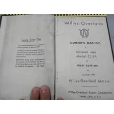 Manual Proprietário Jeep Willys Overland Cj-3a 1948 Inglês