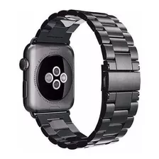 Pulseira Luxo Aço Inoxidável P/ Apple Watch 42/44mm - Preta