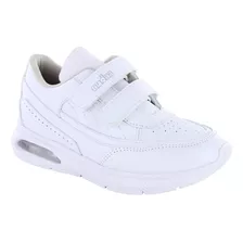 Tenis Escolar Blanco Velcro Confort 155741 17 - 21 (17.5 - 2