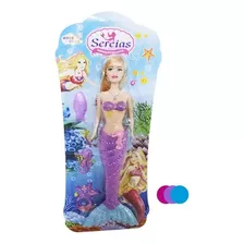 Brinquedo Boneca Sereia 32cm C/acessorios Cart Color