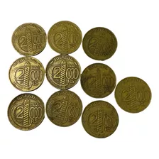 Lote Com 10 Moedas De 2000 Réis 1938 Duque De Caxias