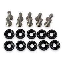 Arandelas Aluminio Moto Auto Atv Ftx 6mm M6 X10u Negro