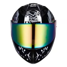 Casco Integral De Moto Doble Visera -gray Lightning