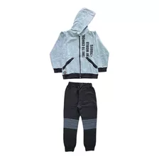 Conjunto Inverno Tam. 8 Infantil Masculino Quente Cinza