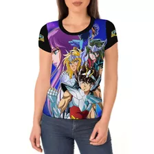 Camiseta/camisa Feminina Cavaleiros Anime Saint Seya