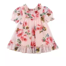 Vestido Floral Infantil Festas/casual/passeio