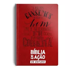 Livro Bíblia Em Ação De Estudo - Versão Mensagem - Luxo Verm