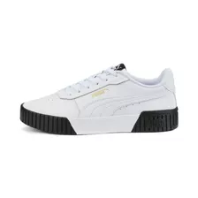 Tenis Para Mujer Puma Carina 2.0 Color Puma White/puma White/puma Team Gold/puma Black - Adulto 26 Mx