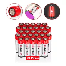 Pilas Aa Divitech® Original Paquete Con 60 Baterías 1.5v. Baterías Con Excelente Rendimiento 
