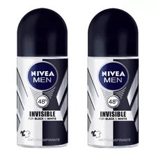 Desodorante Nivea En Rollon Black & White For Men X 2