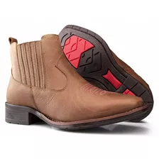 Bota Botina Feminina Country Texana Rodeio Em Couro 4country