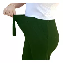 Calça Para Gestante Grávidas Em Malha Confortável Com Bolso